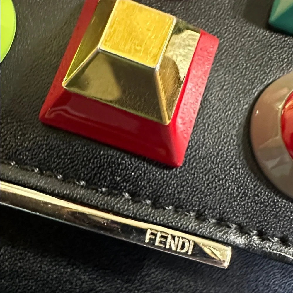 Fendi Black Stud-Embellished Shoulder Bag - Picture 8 of 15